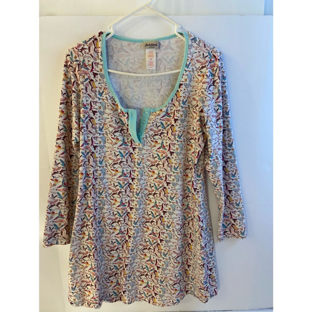 Bedhead pajamas pj gown flying birds size medium Medium M